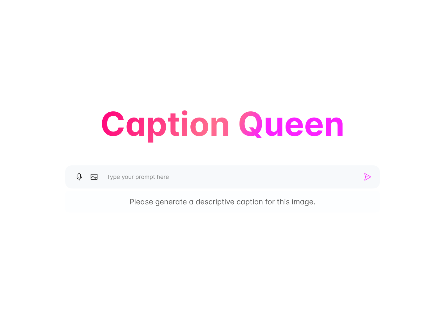 Caption queen